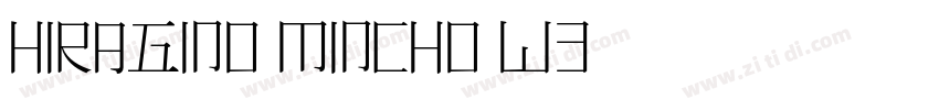 hiragino mincho w3字体转换